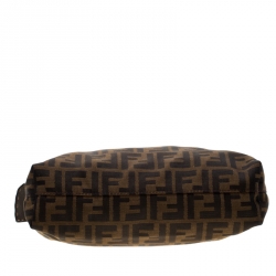 مملوكة مسبقًا حقيبة كتف فندي جلد وكانفاس زوكا توباكو