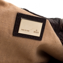 Pre Owned Fendi Tobacco Zucca Canvas and Leather Spy Bag