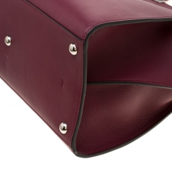 Pre Owned Fendi Burgundy Leather 3Jours Tote