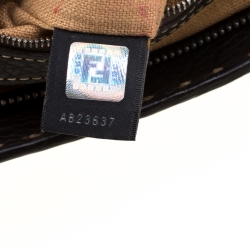 Pre Owned Fendi Multicolor Zucca Fabric and Leather Selleria Doctor Satchel 