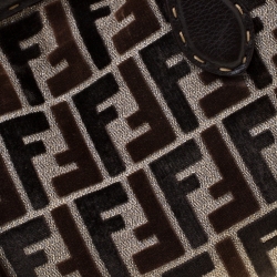 Pre Owned Fendi Multicolor Zucca Fabric and Leather Selleria Doctor Satchel 