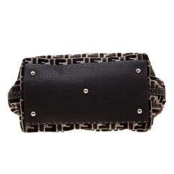 Pre Owned Fendi Multicolor Zucca Fabric and Leather Selleria Doctor Satchel 