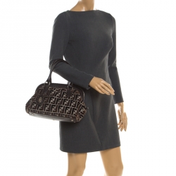 Pre Owned Fendi Multicolor Zucca Fabric and Leather Selleria Doctor Satchel 