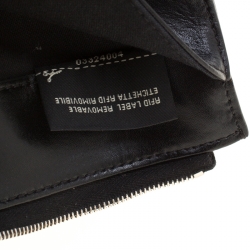 Pre Owned Fendi Black Leather Studded Wallet On Chain