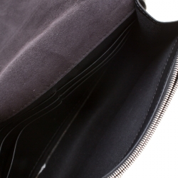 Pre Owned Fendi Black Leather Studded Wallet On Chain