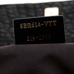 Pre Owned Fendi Black Leather Mia Flap Shoulder Bag