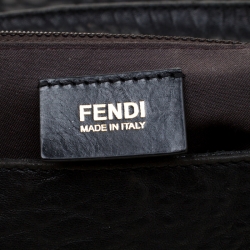 Pre Owned Fendi Black Leather Mia Flap Shoulder Bag