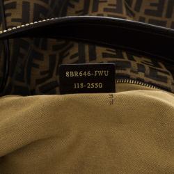 Pre Owned Fendi Brown Tobacco Zucca Canvas Chef Hobo
