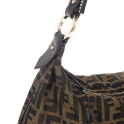 Pre Owned Fendi Brown Tobacco Zucca Canvas Chef Hobo