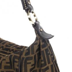 Pre Owned Fendi Brown Tobacco Zucca Canvas Chef Hobo