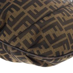 Pre Owned Fendi Brown Tobacco Zucca Canvas Chef Hobo