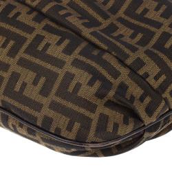 Pre Owned Fendi Brown Tobacco Zucca Canvas Chef Hobo