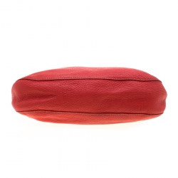 Pre Owned Fendi Red Leather Selleria Hobo 