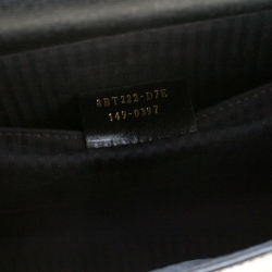 Pre Owned Fendi Black Textured Leather Small Demi Jour Top Handle Bag