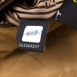 Pre Owned Fendi Beige/Mustard Python and Leather Anna Shoulder Bag