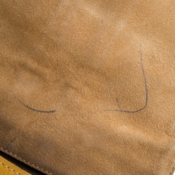 Pre Owned Fendi Beige/Mustard Python and Leather Anna Shoulder Bag