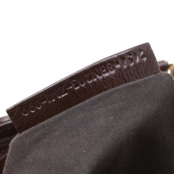 Pre Owned Fendi Dark Brown Leather Twins Shopper Tote