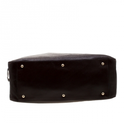 Pre Owned Fendi Dark Brown Leather Twins Shopper Tote