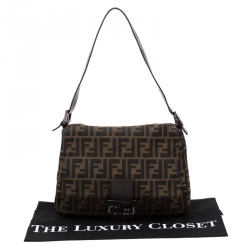 Pre Owned Fendi Tobacco Zucca Canvas Mama Forever Shoulder Bag
