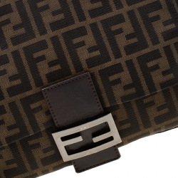 Pre Owned Fendi Tobacco Zucca Canvas Mama Forever Shoulder Bag