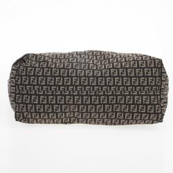 Pre Owned Fendi Zucchino Roll Tote