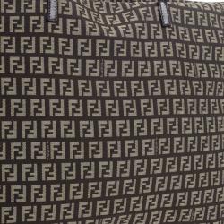 Pre Owned Fendi Zucchino Roll Tote