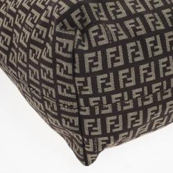 Pre Owned Fendi Zucchino Roll Tote