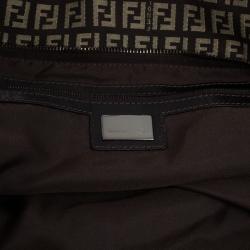 Pre Owned Fendi Zucchino Roll Tote