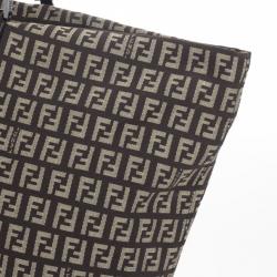 Pre Owned Fendi Zucchino Roll Tote
