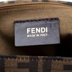 Pre Owned Fendi Tobacco Zucca Canvas and Leather Big Mama Forever Shoulder Bag