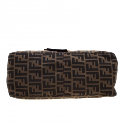 Pre Owned Fendi Tobacco Zucca Canvas and Leather Big Mama Forever Shoulder Bag