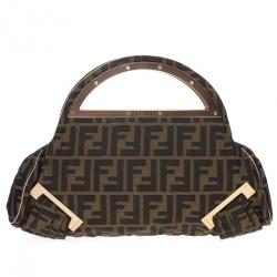 Pre Owned Fendi Zucca Canvas Borsa Smile Clutch