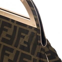Pre Owned Fendi Zucca Canvas Borsa Smile Clutch