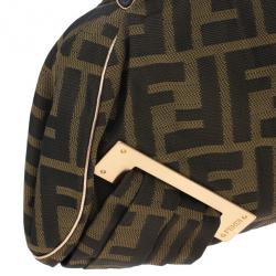Pre Owned Fendi Zucca Canvas Borsa Smile Clutch