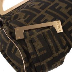 Pre Owned Fendi Zucca Canvas Borsa Smile Clutch