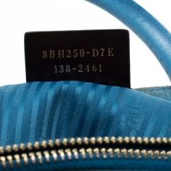 Pre Owned Fendi Blue Saffiano Leather 2Jours Top Handle Bag