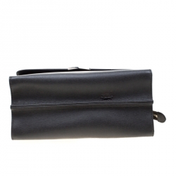 Pre Owned Fendi Grey Textured Leather Small Demi Jour Top Handle Bag