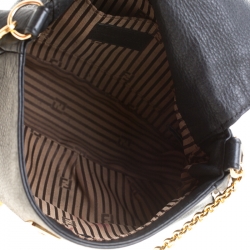 Pre Owned Fendi Black Leather Fendista Pochette Crossbody Bag
