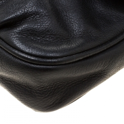 Pre Owned Fendi Black Leather Fendista Pochette Crossbody Bag