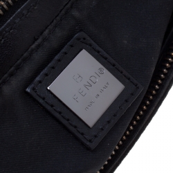 Pre Owned Fendi Black Zucca Canvas Pochette Bag