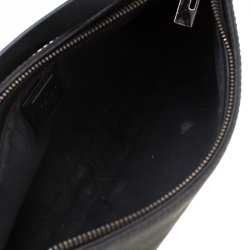 Pre Owned Fendi Black Zucca Canvas Pochette Bag