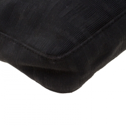 Pre Owned Fendi Black Zucca Canvas Pochette Bag