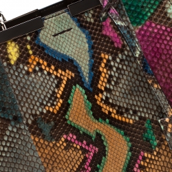 Pre Owned Fendi Multicolor Python Leather 3Jours Small Tote