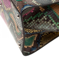 Pre Owned Fendi Multicolor Python Leather 3Jours Small Tote
