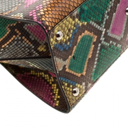 Pre Owned Fendi Multicolor Python Leather 3Jours Small Tote