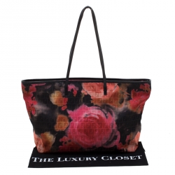 Pre Owned Fendi Floral Printed Zucchino Nylon Roll Tote