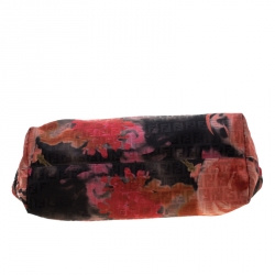 Pre Owned Fendi Floral Printed Zucchino Nylon Roll Tote