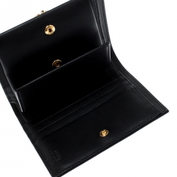 Pre Owned Fendi Black Leather Bifold Wallet