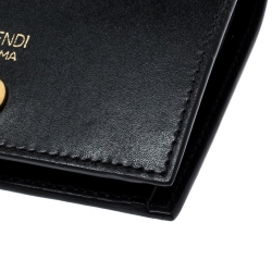 Pre Owned Fendi Black Leather Bifold Wallet