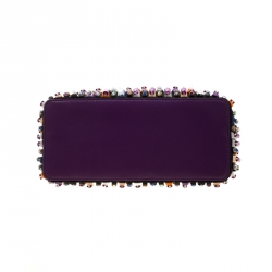 Pre Owned Fendi Multicolor Crystal Embellished Leather Mini Peekaboo Top Handle Bag